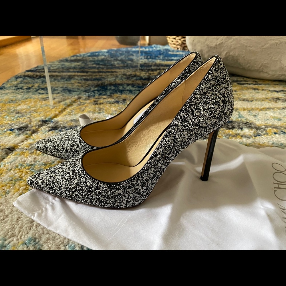 Jimmy Choo 10cm Black & white High Heel size 37